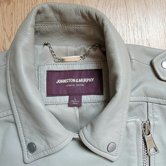 Johnston & Murphy Leather Moto Jacket - Picture 4 of 7